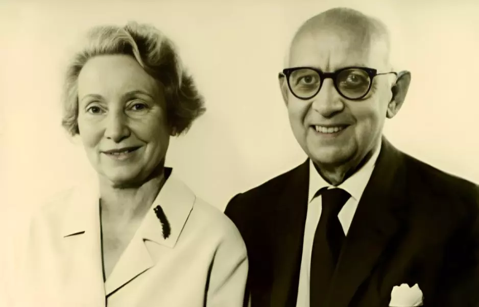 Emil Vodder e sua esposa Estrid Vodder